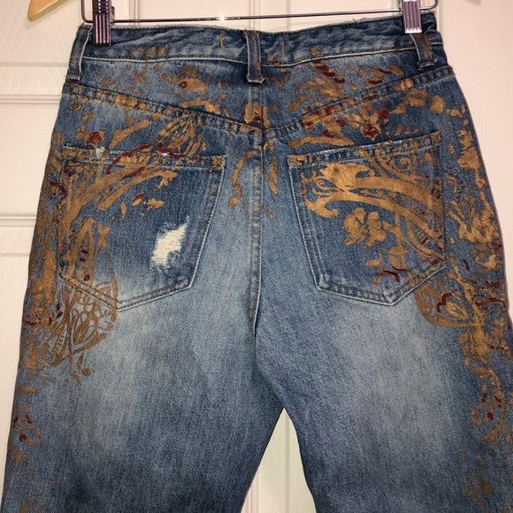 Free People Distressed Blue Jeans - Picture 9 of 11